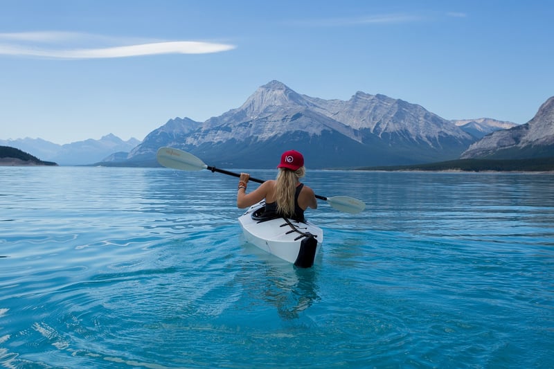 Kayaking through scenic waterways